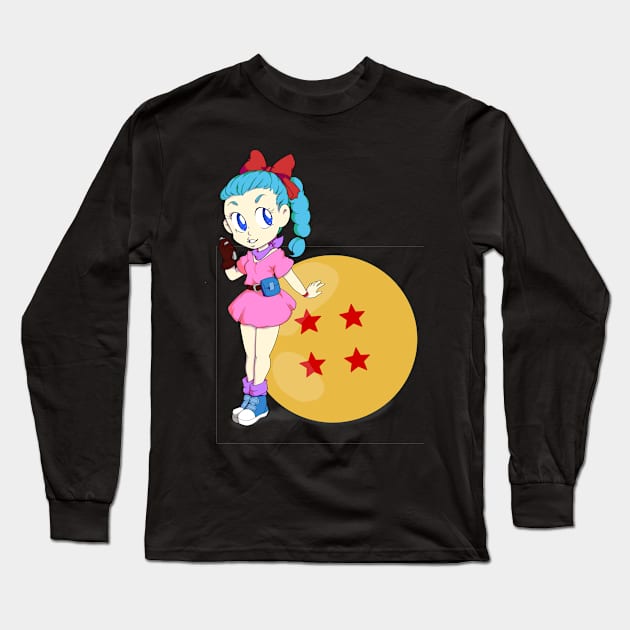 Bulma Long Sleeve T-Shirt by Beansprout Doodles